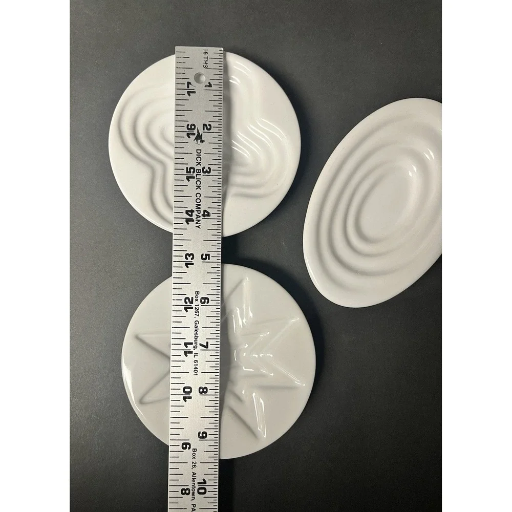 3 Terraced Oval Round Olive Oil Dipping Dishes Dalla Piazza Switzerland Modern